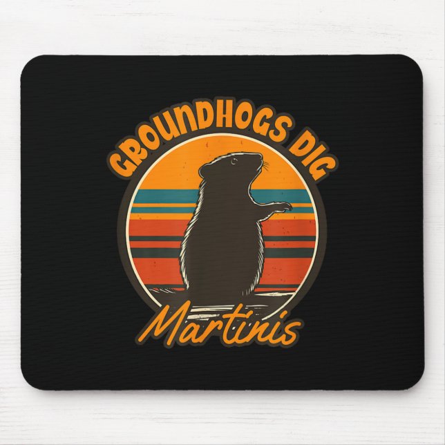 Mousepad Tatu-bolas E Martinis - Arte Divertida De Tatu-bol (Frente)