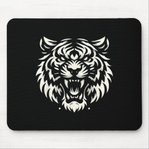 Mousepad Tatuagem de luta de MMA Muay Thai Tigre Rugido Kic