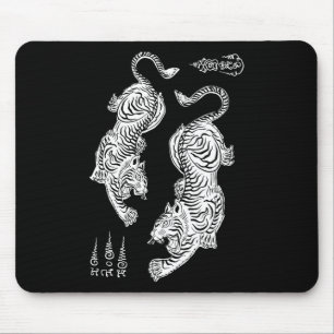 Mousepad Tatuagem de Tigres de Sak Yant Muay Thai Kickboxin