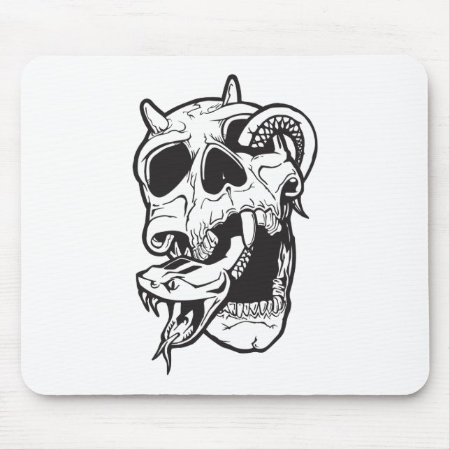 Mousepad Tatuagem no crânio (Frente)