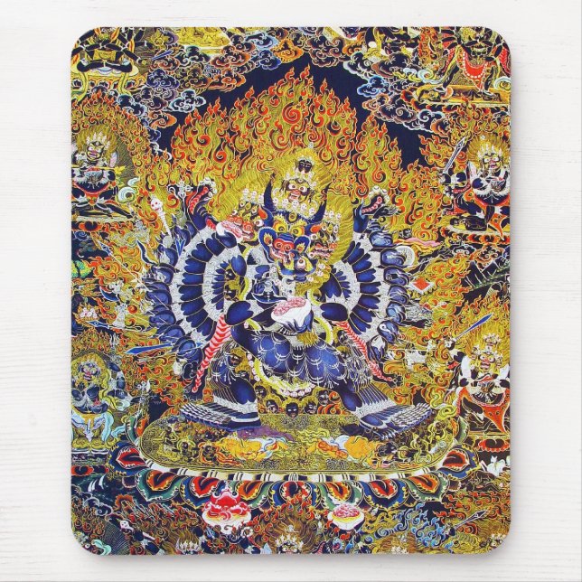 Mousepad Tatuagem oriental legal do deus da morte de (Frente)