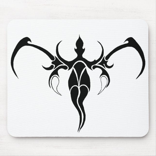 Mousepad Tatuagem Tribal do Elefante - Preto e branco (Frente)