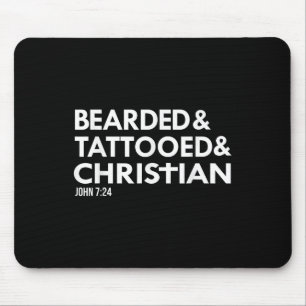 Mousepad Tatuagens De Barba Engraçada Cristã