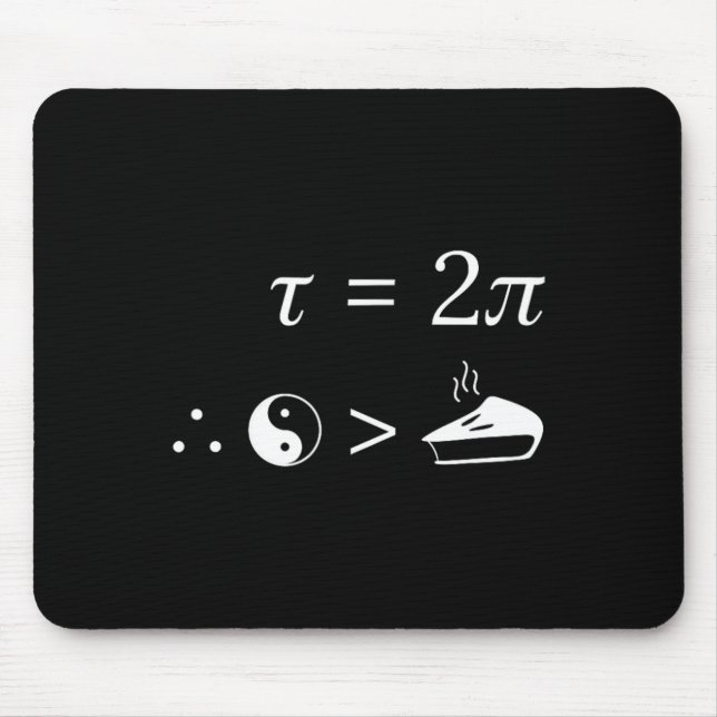 Mousepad Tau É Maior Que Pi - Nerdy Tau Day Math (Frente)
