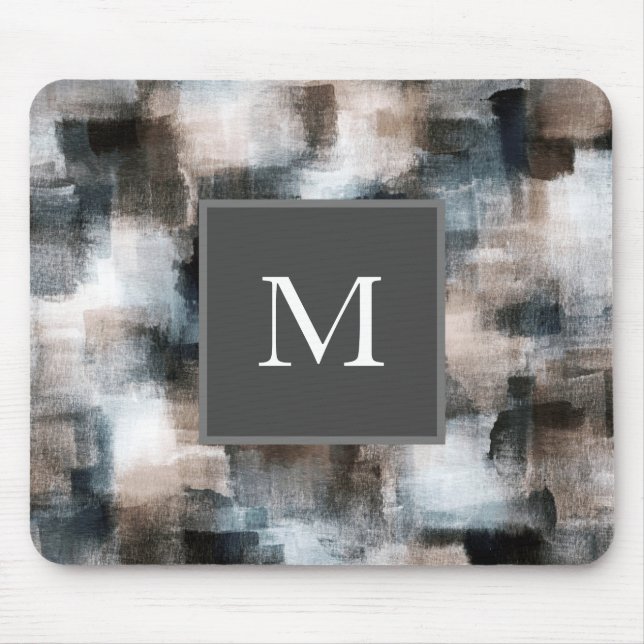Mousepad Taupe Slate Brushstrokes (Frente)