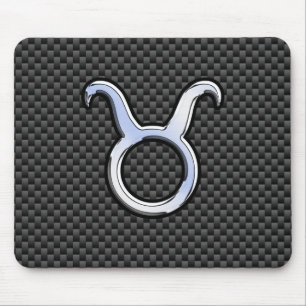 Mousepad Taurus assina Impressão de fibra de carbono carv