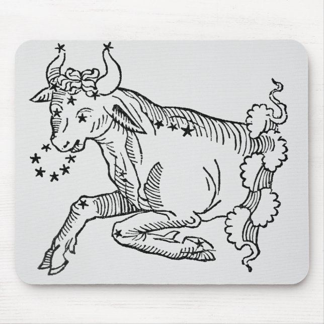 Mousepad Taurus (Bull) uma ilustração 'do poético (Frente)