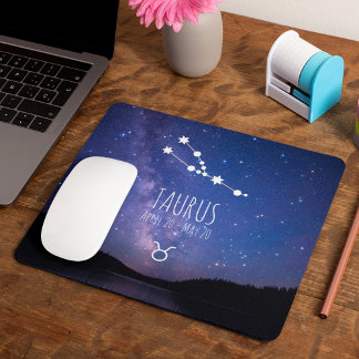 Mousepad Taurus | Constelação Zodiac Personalizada