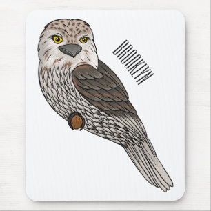 Mousepad Tawny frogmouth bird cartoon