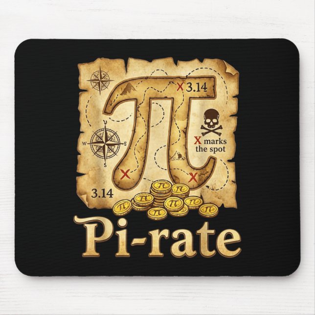 Mousepad Taxa dia pirata 314 matemática torta de matemática (Frente)