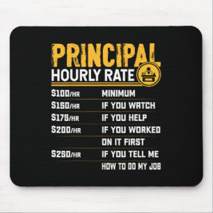 Mousepad Taxa horária principal - Diretor engraçado profess
