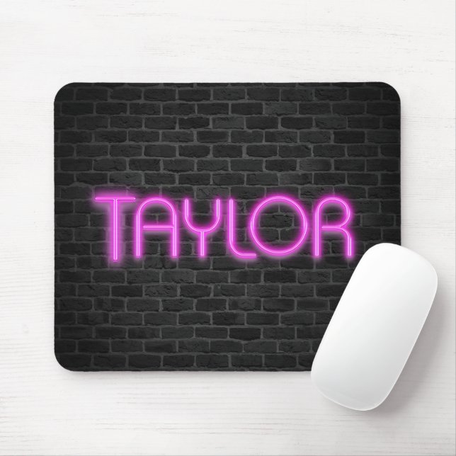 Mousepad TAYLOR Em Luzes De Neo Rosa (Com mouse)