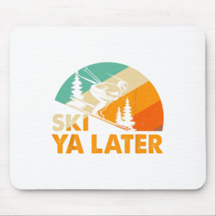 Mousepad Tchau Esqui Férias de Inverno Esqui Esqui Motorist