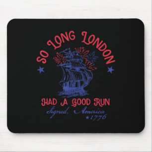 Mousepad Tchau Londres 4 De Julho 1776 Camisas EUA Meninas