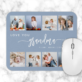 Mousepad Te Amo Avó 8 Foto Colagem Dusty Blue