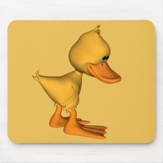 Mousepad Te amo Pato amarelo de desenho triste (Frente)