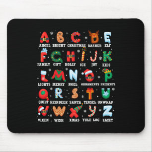 Mousepad Tea de pré-escola de Alfabet Kindergarten de Natal