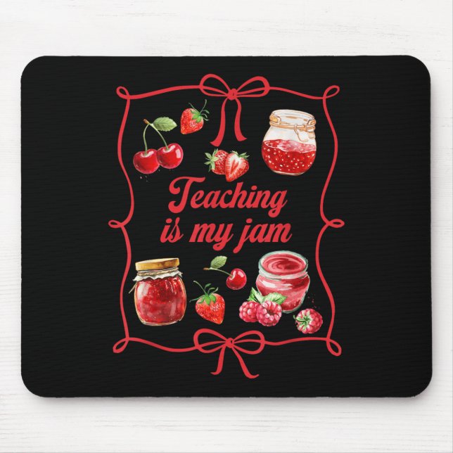 Mousepad Teacher Teach Loves Insre Strawberry Teaching Is M (Frente)