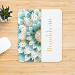 Mousepad Teal Blue Dourado Floral Mandala Personalizado<br><div class="desc">Adicione serenidade ao seu espaço de trabalho com a nossa espantosa almofada personalizada de rato, com um belo design de mandala floral azul/lacre/dourado. O lado direito inclui um marcador de posição de nome personalizável, adicionando um toque pessoal ao seu escritório ou à sua configuração doméstica. Ideal para adicionar um toque...</div>