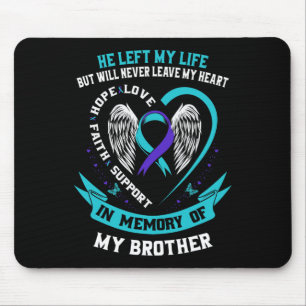 Mousepad Teal E Roxo Em Memória Do Meu Irmão Suicida Aw