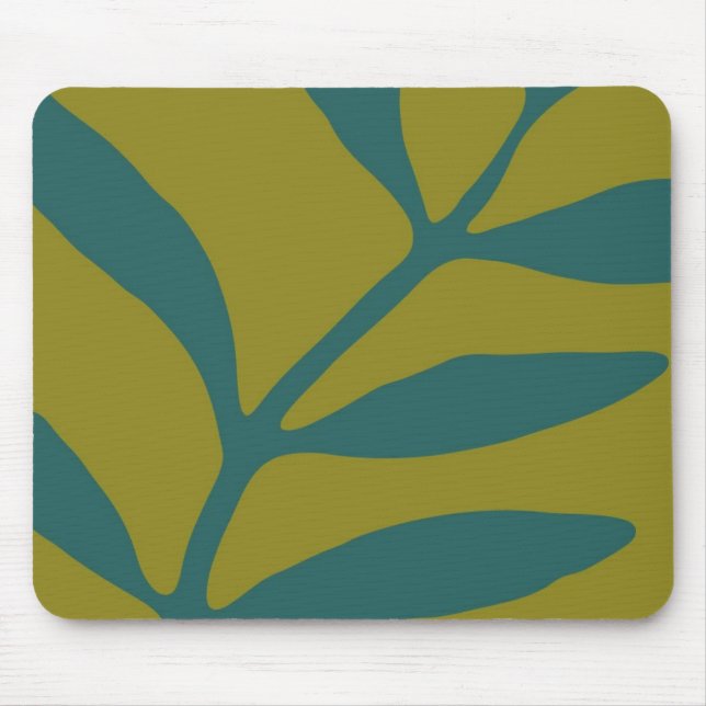 Mousepad Teal Fern em Slate (Frente)