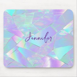 Mousepad Teal & Purple Iridescent Design, Script Name