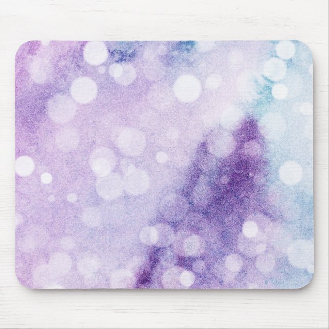 Mousepad Teal & Purple Rainbow Bokeh Watercolor (Frente)
