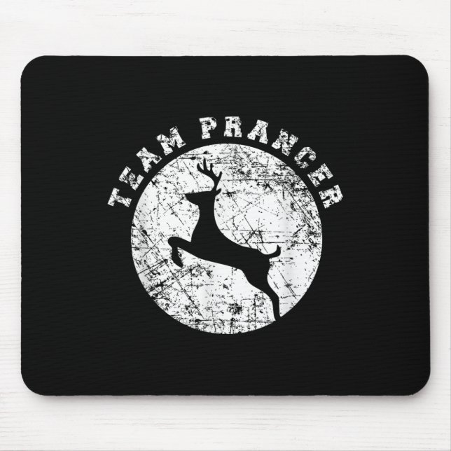 Mousepad Team Prancer T Shirt, Funny Cute Christmas Gift Ki (Frente)