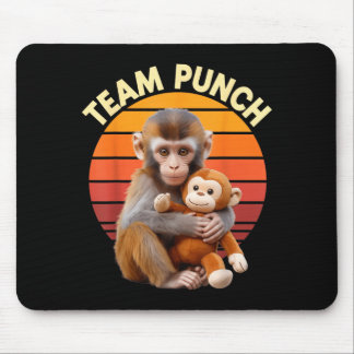 Mousepad Team Punch Monkey Plush Retro Sun