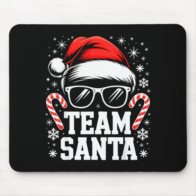 Mousepad Team Santa Shirt Adult Kids Christmas Santa Squad  (Frente)