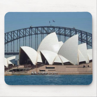 Mousepad Teatro da ópera de Sydney com fundo da ponte do