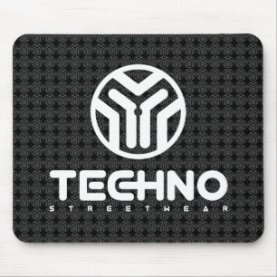 Mousepad Techno Streetwear - logotipo - tapete do rato
