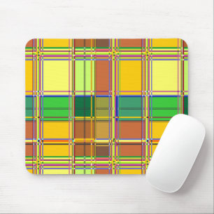 Mousepad Tecido Colorido Caribenho Madras Xadrez