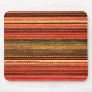 Mousepad Tecido de Material Listras Vermelhas Laranja e Ver