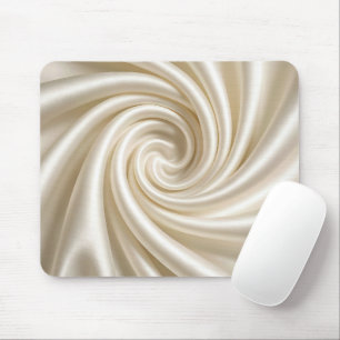 Mousepad Tecido de Seda Bege Abstrato Rodopiante