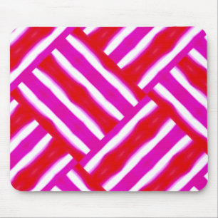 Mousepad Tecido Vermelho Cor-de-Rosa Brilhante Padrão