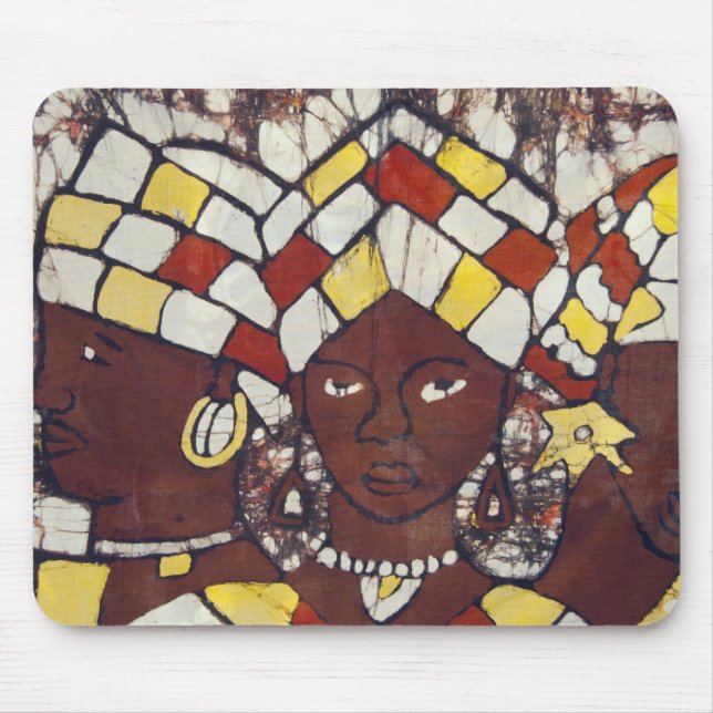 Mousepad Tecidos pintados à mão representando o dia a dia (Frente)