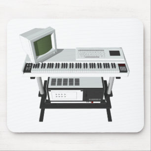 Mousepad teclado do demonstrador do estilo do anos 80: