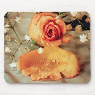 Mousepad teclado do mouse rosa do ouro do