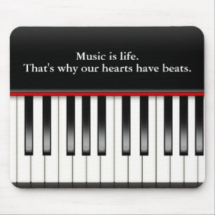 Mousepad Teclado Piano com Cotação de Música
