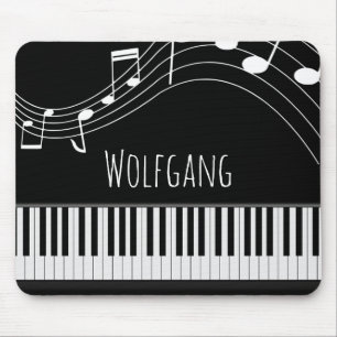 Mousepad Teclado Piano e Notas Musicais