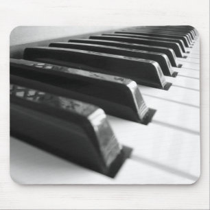 Mousepad Teclado - preto e branco