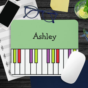 Mousepad Teclas de Piano Música Teclado Colorido Personaliz
