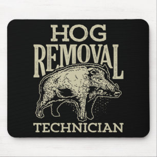 Mousepad Técnico de remoção de suínos Caça a javalis Vintag