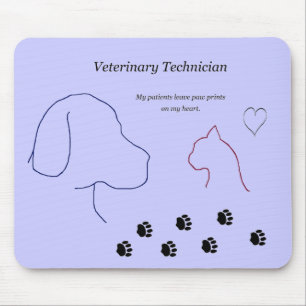 Mousepad Técnico veterinário - impressões da pata em meu