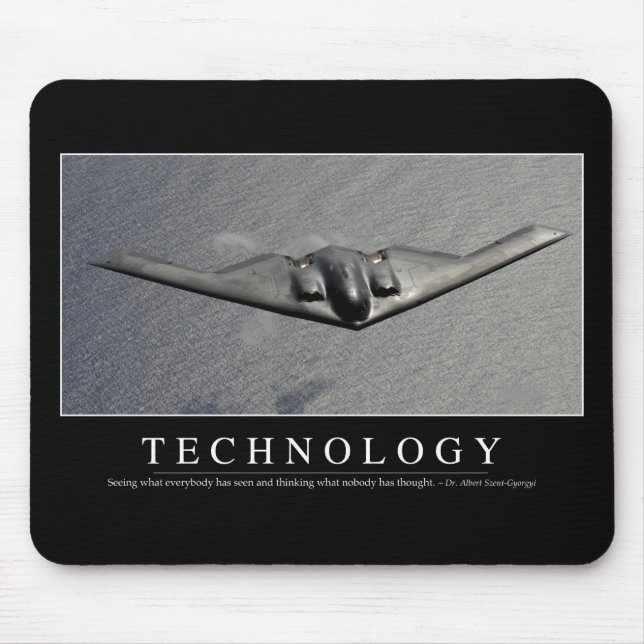 Mousepad Tecnologia: Cotação Inspiracional (Frente)