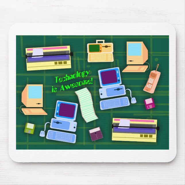 Mousepad Tecnologia é a incrível diversão dos itens de arte (Frente)