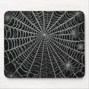 Mousepad Teias de Aranha Pretas e Brancas Halloween