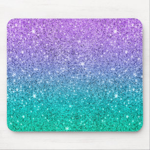 Mousepad Tela de brilho e brilho de ombre roxo e verde