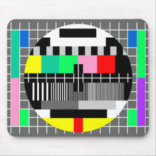 Mousepad Tela retro do teste da tevê da cor